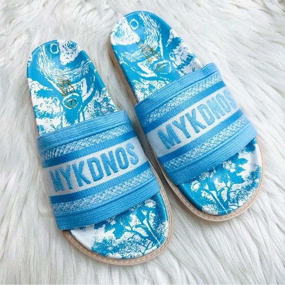 Blue knit graphic sandal - Picture 5 of 6